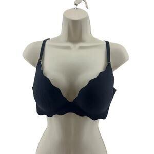 Victoria's Secret Secret Embrace Push Up Bra Womens Size 34D Black